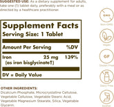 Solgar Chelated Iron - 100 Tablets - Gentle on Your Stomach - 100 Servings